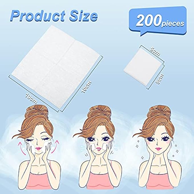 Swiffen 4 X 4 DISPOSABLE ESTHETIC WIPE NON-WOVEN FACIAL WIPES SQUARES AESTHETIC WIPE LINT-FREE WIPES SPA PETITE SILKEN FOR PRODUCT APPLICATION AND MEDICAL CARE (200 PIECES) - Image 2